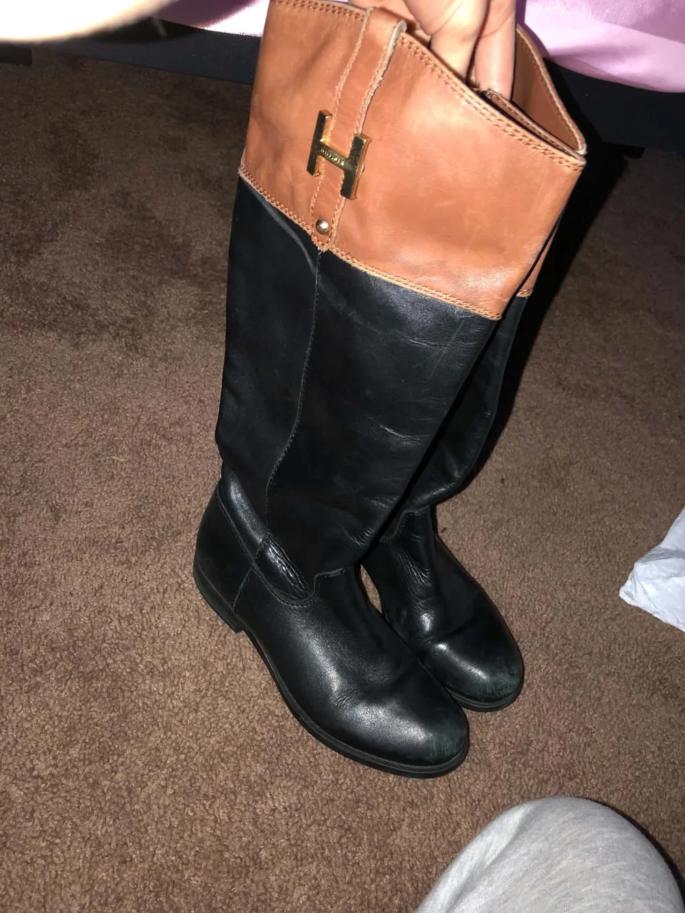 Tommy Hilfiger Over-the-Knee Equestrian Riding Style Boots